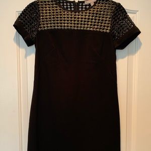 Banana Republic Black & Gold Mini Dress